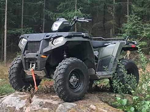 Fyrhjuling Polaris Sportsman 570 EPS stulen i Skammelstorp, Läckeby, norr om Kalmar